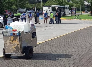 En la escena se podía observar el carrito del raspado... Foto: Landro Ortiz 