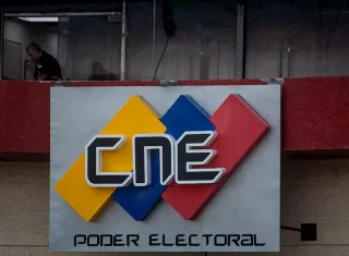 En la fotografía se observa una de las sedes del Consejo Nacional Electoral (CNE), en Caracas (Venezuela). EFE