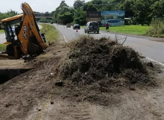 La existencia de herbazales impedía el paso de peatones, de un lado a otro.