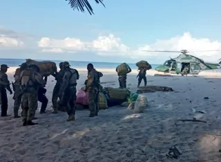 La droga fue traslada a una base del Senan.