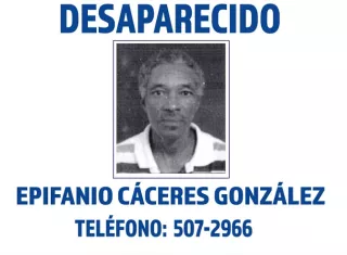 En la imagen aparece Epifanio Cáceres González, está desaparecido.