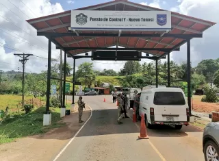 Punto de control ubicado en la Y de Nuevo Tonosí.