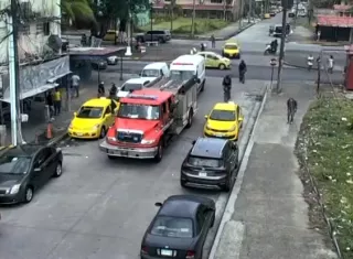 Vista general del área cercana al lugar de la explosión.