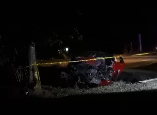 Vista general de la escena del accidente.