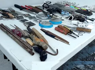 Artículos decomisados durante requisa en cárcel de Penonomé.