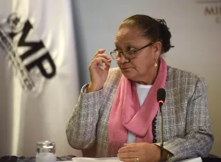 La fiscal general de Guatemala, María Consuelo Porras es la favorita a ocupar de nuevo el cargo, en Ciudad Guatemala. EFE/Edwin Bercián