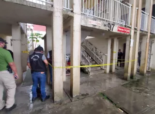 Vista general de la escena del crimen.