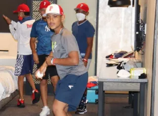 El equipo panameño tuvo que entrenar los primeros días en las habitaciones del hotel donde está hospedado. Foto: Fedebeis