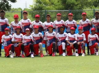 El equipo de Panamá tuvo ayer su primera práctica en un campo de juego. Foto: José Pineda/ Fedebeis