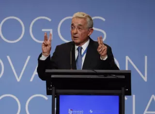 El expresidente colombiano Álvaro Uribe Vélez, en una fotografía de archivo. EFE