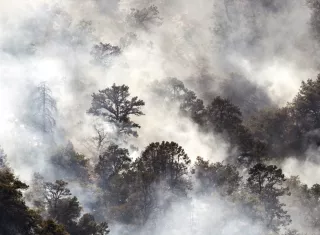 Vista de un incendio en California, en una fotografía de archivo. EFE