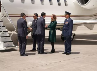 El vicepresidente de la República, José Gabriel Carrizo,  fue recibido con honores protocolares.