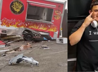 El cuerpo de Dj &#039;Chiki&#039; quedó debajo del camión de comida.