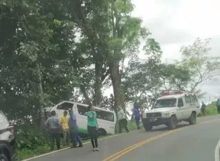 Vista general de la escena del accidente.