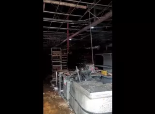 Así quedó el interior del minisúper consumido por las llamas, ubicado en Pacora.