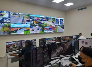 Centro municipal de videovigilancia de Arraiján.