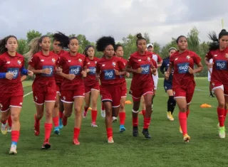 Entrenamiento de ayer de la selección femenina de fútbol de Panamá. Foto: Fepafut