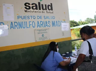Puesto de salud Dr. Arnulfo Arias Madrid, en Los Llanitos.