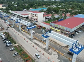 Avances de la construcción de la Línea 3 del Metro en el área de Valle Hermoso. Foto / Metro de Panamá.