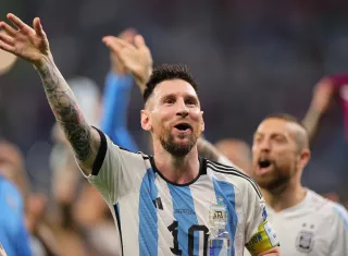 Lionel Messi festeja la victoria./ EFE