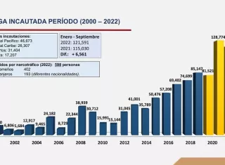 En lo que va del año las autoridades han sido incautado 121 mil 591 paquetes de sustancias ilícitas