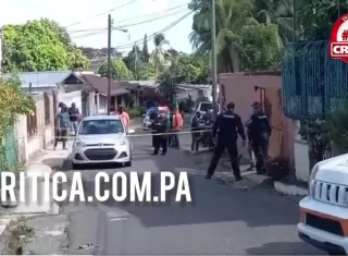 Vista general de la escena del crimen.