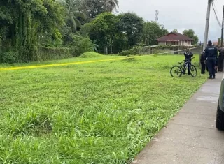 Vista general del área en donde fue ubicado el cadáver.