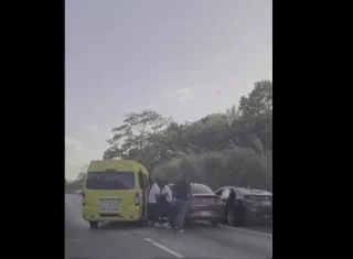 Vista general del hecho de tránsito.