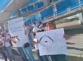 La protesta se realizó de forma pacífica.