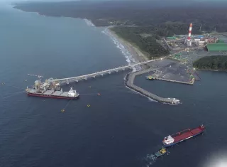 Vista general del puerto Punta Rincón, en MInera Panamá. Foto: MPSA