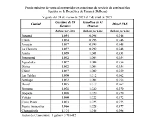 Las gasolinas de 95 y 91 reflejan un aumento de precio, mientras que el diésel bajó.
