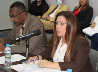 Leandro Ávila, presidente de la comisión, y Corina Cano, coordinadora de la subcomisión.