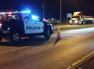 Escena del fatal accidente de tránsito.