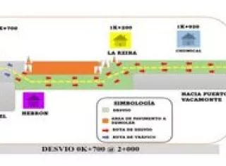 Mapa del área del desvío.
