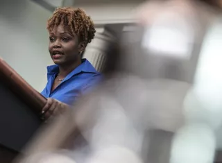 Portavoz de la Casa Blanca, Karine Jean-Pierre. EFE