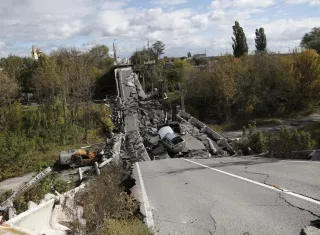 Restos de los bombardeos rusos sobre infraestructuras ucranianas. EFE