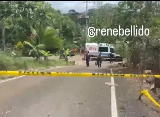Escena del nuevo homicidio en Colón.    Foto-Cortesía: René Bellido.