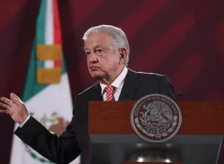 Presidente de México, Andrés Manuel López Obrador, durante su rueda de prensa matutina