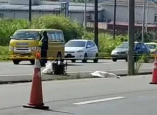 Escena del hecho de tránsito.   (Foto: D. Sánchez)