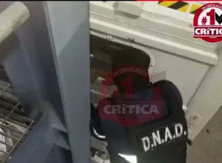 Incautación de la droga en contenedor.