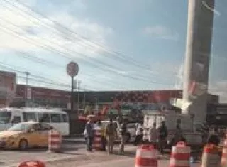 Escena del atropello fatal.