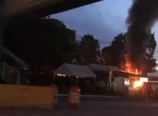 Escena del incendio.   (Foto: Tráfico Panamá)
