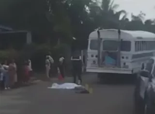 Escena del fatal accidente en Escobal, Colón.