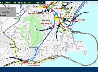 Los cierres y desvíos iniciarán desde las 6:00 de la mañana de este sábado.