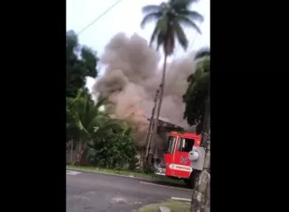 Unidades del Cuerpo de Bomberos atendieron la urgencia.