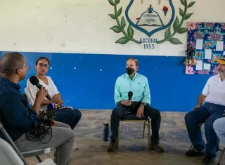 Presidente Laurentino Cortizo, en Colón.