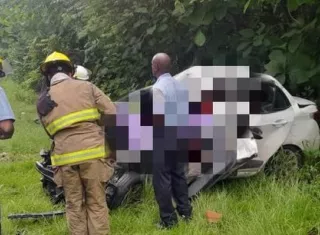 Escena del hecho de tránsito.