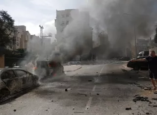 Vistas del ataque a Israel.  (Fotos:Efe)