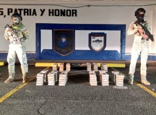 La droga estaba oculta dentro de un contenedor.