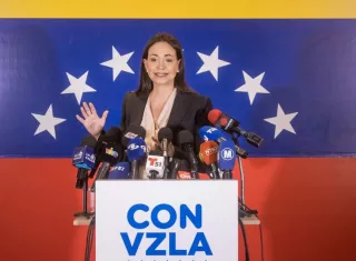 La exdiputada María Corina Machado, en una fotografía de archivo. EFE